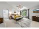 Serene main bedroom boasts vaulted ceilings, natural light, and a soothing color palette creating a peaceful retreat at 2019 Clipper Dr, Lafayette, CO 80026