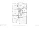 Detailed first floor plan showcasing the layout, including the kitchen, living room, bedrooms, and garage at 22436 E Maplewood Pl, Aurora, CO 80015