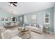 Cozy living room and dining area with stylish decor, plenty of natural light, and elegant furniture at 742 Megan Ct, Longmont, CO 80504
