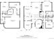 Detailed floor plan layout showcasing two floors with labeled rooms and dimensions at 5322 Shetland Ct, Highlands Ranch, CO 80130