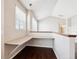 Bright home office features built-in desk and hardwood floors at 11932 W Long Cir # 201, Littleton, CO 80127