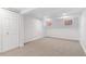 Simple bedroom with neutral carpet, updated windows, closet, and recessed lighting at 2767 W 38Th Ave, Denver, CO 80211