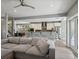 Spacious living area with an open layout, connecting the kitchen, living room, and dining area at 2508 S Pennsylvania St, Denver, CO 80210