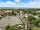 An aerial view of a neighborhood and school, with visible parking at 416 W 3Rd Ave, Denver, CO 80223