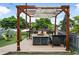 Inviting rooftop patio with pergola, fire pit, lounge seating and artificial turf at 416 W 3Rd Ave, Denver, CO 80223