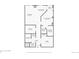 Detailed floor plan showcasing the layout of a residence, including the primary bedroom, living room, and kitchen at 300 W 11Th Ave # 5I, Denver, CO 80204