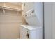 Convenient in-unit stacked washer and dryer offer space-saving laundry solutions at 300 W 11Th Ave # 5I, Denver, CO 80204