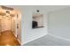 Bright living room shows the pass-through counter into the compact kitchen space at 300 W 11Th Ave # 5I, Denver, CO 80204