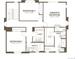 Second story floor plan showcasing three bedrooms, two baths, laundry and walk-in closet at 9692 Cathay St, Commerce City, CO 80022