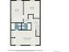 Upstairs floor plan view showcasing the layout of the bedrooms and bathrooms at 9031 E Amherst Dr # D, Denver, CO 80231