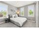 Cozy bedroom with two windows allowing for ample natural light and new carpet at 237 Maplehurst Dr, Highlands Ranch, CO 80126
