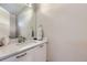 Clean bathroom with large mirror and white countertop at 4455 Tejon St, Denver, CO 80211