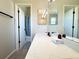 Bathroom featuring a wide countertop with modern fixtures and an adjacent shower at 16840 Hoot Owl Ct, Parker, CO 80134