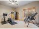 Bright home gym with workout equipment, including a sauna and weights, perfect for fitness enthusiasts at 786 International Isle Dr, Castle Rock, CO 80108