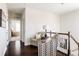 Stylish hallway with comfortable seating and elegant decor at 6072 Chester St, Denver, CO 80238