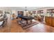 A spacious game room features a pool table and ample room for entertaining at 28098 Green Valley Ln, Conifer, CO 80433
