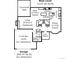 Main Level floor plan showcasing a living room, dining area, kitchen, garage, and an uncovered deck at 286 Warwick Pl, Castle Pines, CO 80108