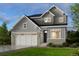 Charming two-story home with vertical siding, stone accents and a spacious two car garage at 17719 Prairie Peak Trl, Parker, CO 80134