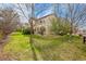 Inviting backyard with lush green grass, mature trees, and exterior view of the home at 18142 E Oakwood Pl, Aurora, CO 80016