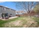 Well-maintained backyard with patio and green grass at 9250 Roadrunner Dr, Highlands Ranch, CO 80129