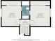 Second floor plan showcasing two bedrooms, bathroom, and hall layout at 972 S Zeno Way, Aurora, CO 80017