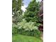 Lush greenery with beautiful plantings and mature trees around the base of the building at 124 E Colorado Ave # 2, Denver, CO 80210