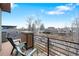 Balcony featuring a beautiful view and comfortable outdoor seating, perfect for relaxing at 4544 Utica St, Denver, CO 80212
