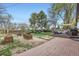 Expansive backyard featuring mature trees, raised garden beds, and a cozy patio area at 7080 Beach St, Westminster, CO 80030