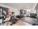 Spacious basement gym featuring modern fitness equipment and rubber flooring at 7080 Beach St, Westminster, CO 80030
