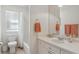 Functional bathroom with a tub-shower combination, white vanity, and neutral decor at 10155 Riverstone Dr, Parker, CO 80134