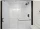 Modern bathroom shower with sleek glass enclosure and stylish fixtures at 470 S Queen St, Lakewood, CO 80226
