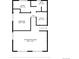 Downstairs floor plan featuring recreation room, bedroom, utility room, bathroom, and hall at 6919 S Valentia St, Centennial, CO 80112