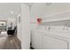 Convenient laundry room with washer and dryer included at 1160 S Monaco Pkwy # 6, Denver, CO 80224