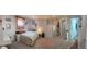 Spacious bedroom with a hanging chair, pink rug, multiple points of entry, and unique decor at 5255 S Waco St, Centennial, CO 80015