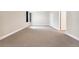 View of this large basement featuring new carpet, neutral paint, and white trim at 1208 S Valentia Ct, Denver, CO 80247