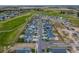 Aerial view of neighborhood and golf course at 16198 E 111Th Pl, Commerce City, CO 80022