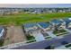 Aerial view of house and surrounding neighborhood at 16198 E 111Th Pl, Commerce City, CO 80022