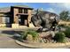 Community entrance with large bison statue at 16198 E 111Th Pl, Commerce City, CO 80022