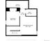 Floorplan of basement with bedroom, bathroom, utility room, hall, and rec room with measurements at 3770 Osceola St, Denver, CO 80212