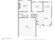 First floor plan featuring a living room, kitchen, dining room, bathroom, laundry, and garage at 5370 S Union Way, Littleton, CO 80127