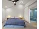 Modern main bedroom with sleek lighting, minimalist design and en suite bathroom at 5370 S Union Way, Littleton, CO 80127