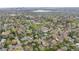 Panoramic aerial view of a community with homes, parks, and a cityscape in the distance at 3015 Pierce St, Wheat Ridge, CO 80214