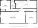 Basement floorplan including bedroom, bathroom, laundry room, and Gathering room at 5455 E Iowa Ave, Denver, CO 80222