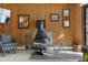 Modern fireplace as a focal point in living room at 1140 Ski Hill Rd # 25, Breckenridge, CO 80424