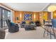 Living room with comfortable seating and mountain view at 1140 Ski Hill Rd # 25, Breckenridge, CO 80424