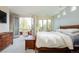 Bright bedroom featuring a wooden bedframe and private balcony with seating at 907 E 22Nd Ave, Denver, CO 80205