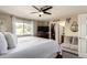 Comfortable bedroom with an en-suite bathroom, closet, and a dresser with TV at 5972 S Zante Way, Aurora, CO 80015