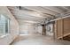 Unfinished basement with poured concrete floors, ready for customization at 4115 Marble Dr, Mead, CO 80504