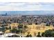 Scenic aerial view of a city park with distant buildings, trees, and an open green space for recreation at 89 Oneida St, Denver, CO 80230