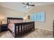 Comfortable bedroom with neutral tones, ceiling fan and plenty of natural light at 16200 Hedgeway Dr, Parker, CO 80134